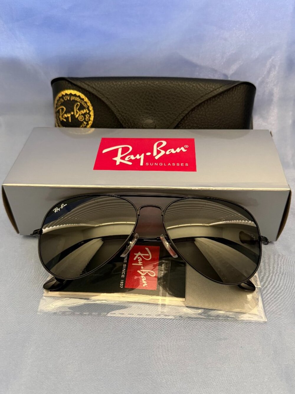 Ray-Ban RB3025 Aviator Black on Black Sunglasses 58-14